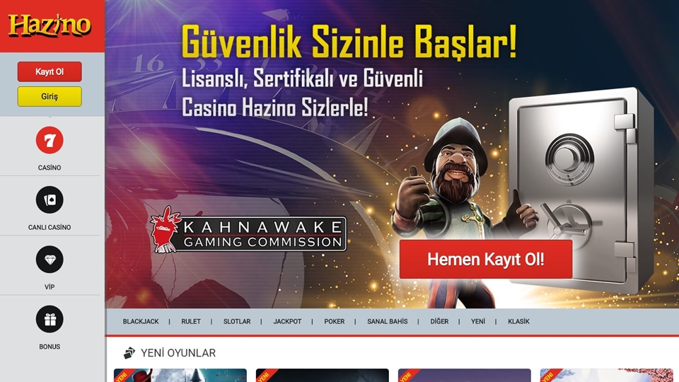 hazino web sitesi giriş sayfası