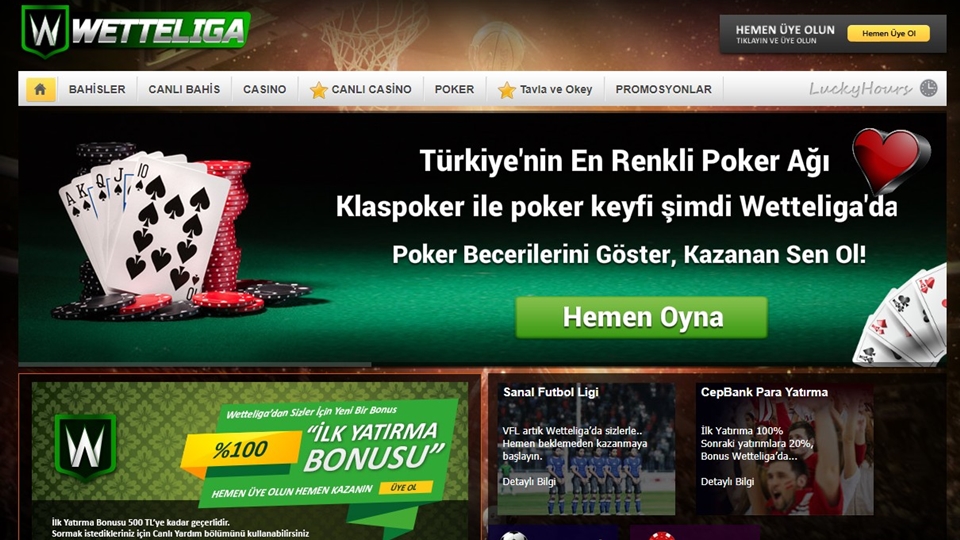 wetteliga web sitesi giriş sayfası